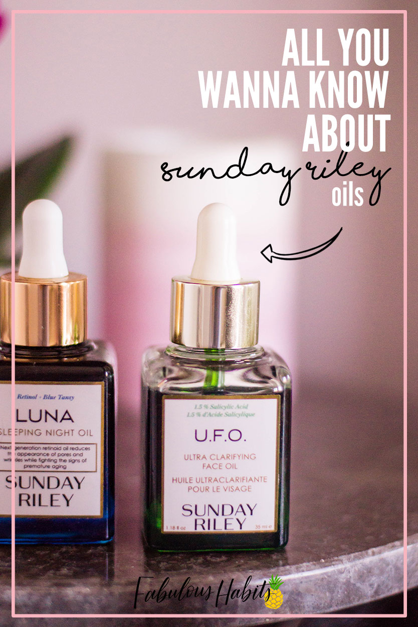 Sunday Riley Oils and everything you want to know. This cult fave has been a hotseller in beauty stores for quite some time and we've got the review on why! #sundayrileyoils