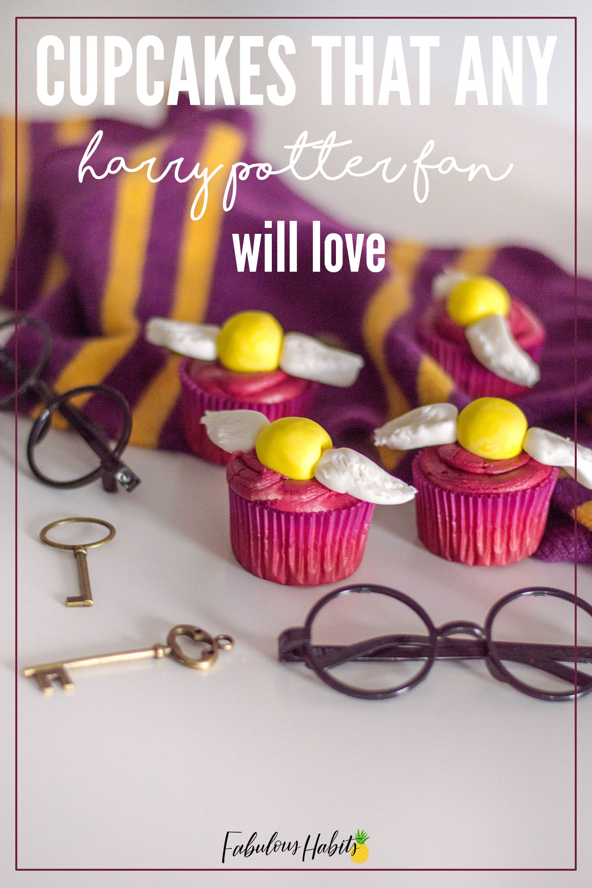These Golden Snitch Cupcakes are the perfect addition to your Harry Potter party! Plus, they're super easy to make but will still wow your guests! No magic required! #harrypotterdesserts