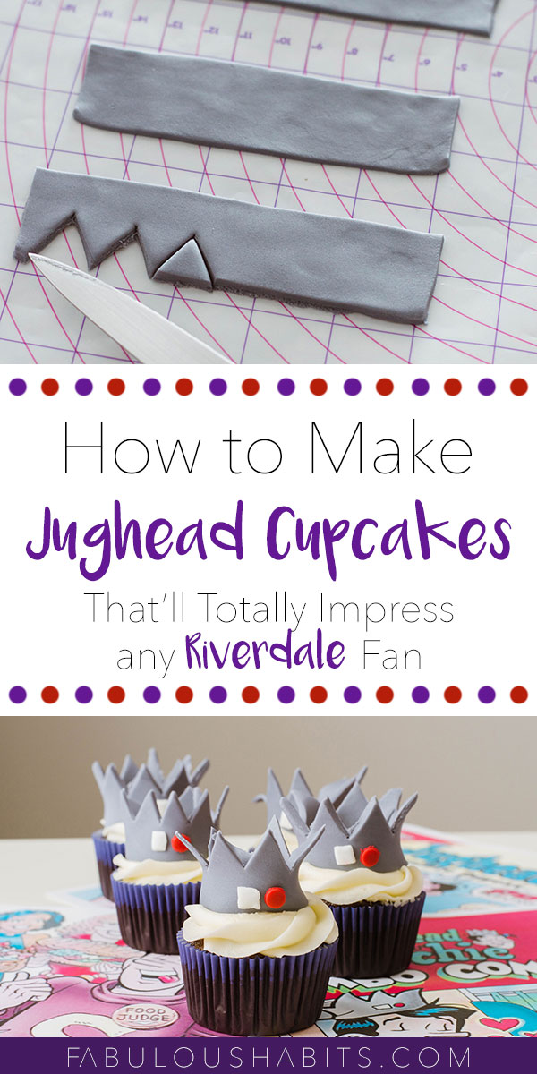 Here are our step-by-step instructions to make the cutest Jughead Cupcakes. One thing's for sure: these sweet treats will impress any Riverdale fan! #riverdale
