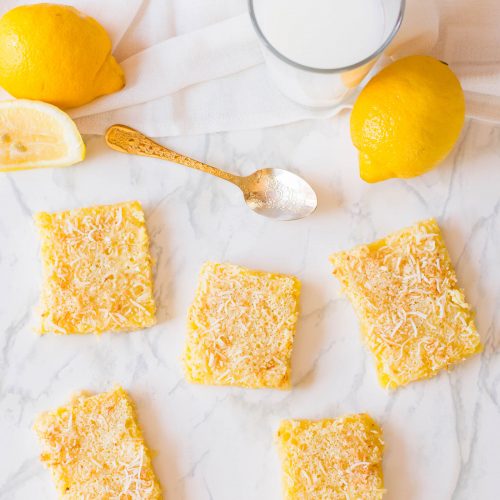 Putting a tropical twist to a family favourite - love how these Coconut Lemon Bars turned out! #lemonbars