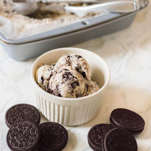This Oreo No Churn Ice Cream is THE best Oreo ice cream to make at home. Guess what? You don’t need a fancy ice cream maker to whip it up. Impress your family with this amazing dessert that only takes 4 ingredients to make!