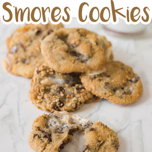 Graham crackers, marshmallows and extra chocolate chips come together to form these decadent S’mores Cookies. Learn how to make a batch of your very own!