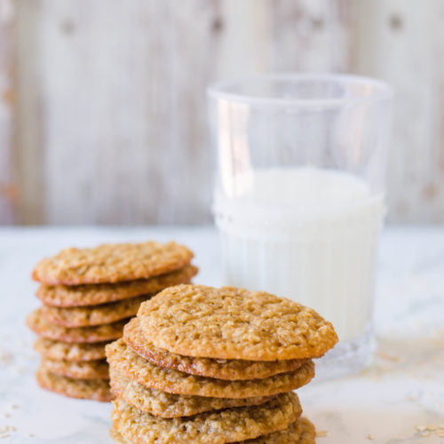 Oatmeal lace cookies are buttery, delicate, and full of delicious flavour. They require only 7 ingredients are incredibly easy to make.